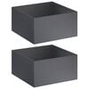 vidaXL Have Blomsterkrukke 2 stk. Antracit 60 x 60 x 40 cm