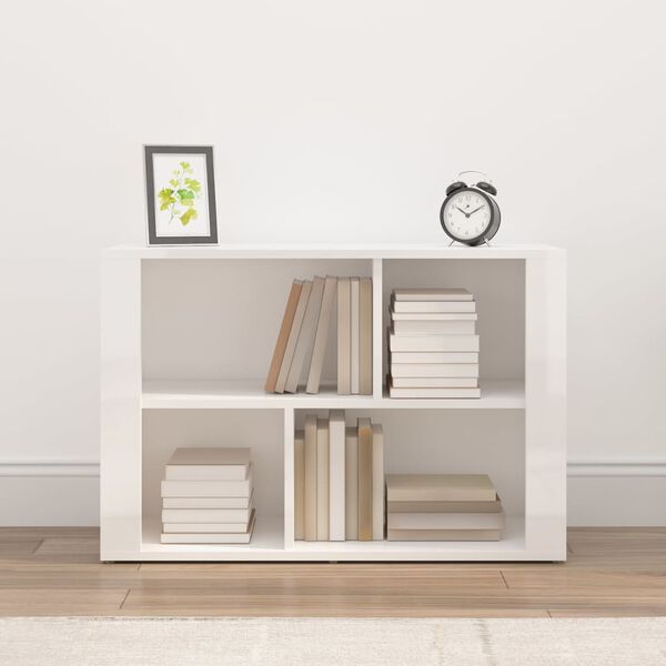 vidaXL sk&aelig;nk 80x30x54 cm konstrueret tr&aelig; hvid h&oslash;jglans