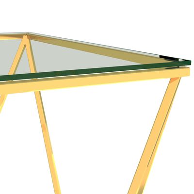 vidaXL sofabord 80x80x45 cm rustfrit stål guldfarvet