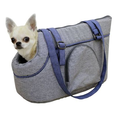 Kerbl transporttaske til kæledyr Marie 40x20x21 cm grå og blå