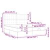 vidaXL osmannisk sengeramme med madrasser 180x200 cm stof cremefarvet