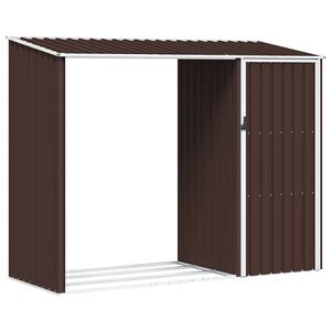 vidaXL br&aelig;ndeskur 245x98x159 cm galvaniseret st&aring;l brun