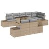vidaXL Havesofa S&aelig;t med opbevaring 9 pcs Beige Poly rattan