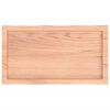 vidaXL bordplade 80x40x(2-4) cm naturlig kant behandlet tr&aelig; lysebrun