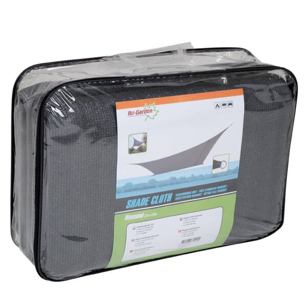 Bo-Camp firkantet solsejl 3,6x3,6 m antracitgr&aring; 4471442