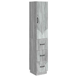 vidaXL Skab S&aelig;t 2 pcs Gr&aring; Sonoma 33 x 34,5 x 87 cm Konstrueret tr&aelig;
