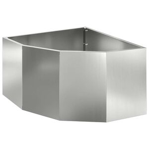 vidaXL Hj&oslash;rne Plantekasse S&oslash;lv 60 x 60 x 35 cm Galvaniseret st&aring;l