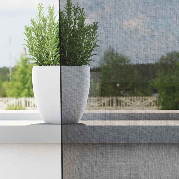 vidaXL voile-gardiner med fane i toppen 2 stk. sort