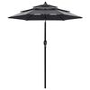 vidaXL parasol 2 m aluminiumsstang 3 niveauer antracitgr&aring;