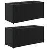vidaXL plantekasser 2 stk. med 2 potter 72x30x32 cm polyrattan sort