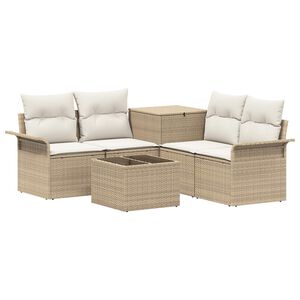 vidaXL Sofa S&aelig;t 6 stk. 4-Antal s&aelig;der Beige og cremehvid