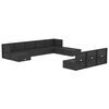 vidaXL lounges&aelig;t til haven 11 dele med hynder polyrattan sort