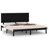 vidaXL sengestel 180x200 cm Super King massivt fyrretr&aelig; sort
