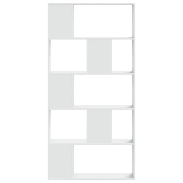 vidaXL bogreol 80,5x23,5x162,5 cm 5 hylder konstrueret træ sort