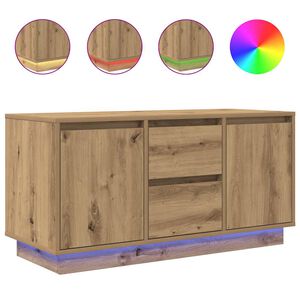 vidaXL tv-bord med LED-lys 100x41x50 cm kunsteg
