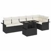 vidaXL Havesofa S&aelig;t 7 stk. Sort [Syntetisk]: Poly Rattan