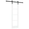 vidaXL Skyded&oslash;r ORKDAL Hvid 61 x 198,5 cm Massivt fyrretr&aelig; og glas