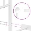 vidaXL sengeramme med sengegavl 183x213 cm metal hvid