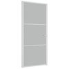 vidaxL d&oslash;r 93x201,5 cm mat glas og aluminium hvid