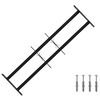 vidaXL Sikkerhedsgitter til vinduer med 2 tv&aelig;rst&aelig;nger 3 pcs 63-114 cm