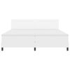 vidaXL Box spring seng med madras med LED Hvid 200 x 200 cm Kunstl&aelig;der