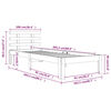 vidaXL sengeramme 100x200 cm massivt fyrretr&aelig; gyldenbrun