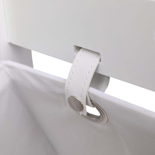 vidaXL kurvestativ 2 niveauer 35 x 35 x 72 cm tr&aelig; hvid