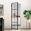 vidaXL d&oslash;r 76x201,5 cm h&aelig;rdet glas og aluminium sort