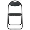 vidaXL Sammenklappelig stol 2 pcs Sort 48 x 43,5 x 81 cm Faux l&aelig;der