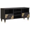 vidaXL TV-skab Sort 100 x 33 x 46 cm Massivt mangotr&aelig;