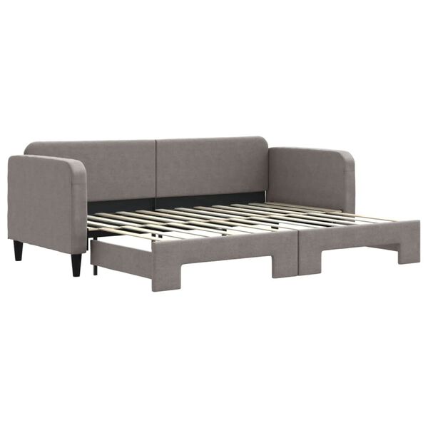vidaXL daybed med udtræk 80x200 cm stof gråbrun