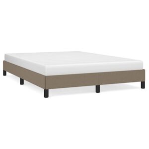 vidaXL sengeramme uden madras 140x200 cm stof gr&aring;brun