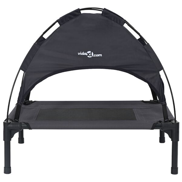 vidaXL Hundeseng Sort 76 x 62 x 70,5 cm St&aring;l