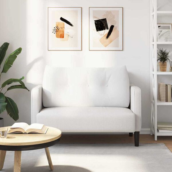 vidaXL Rygpude Hvid 100 x 24 x 50 cm Stof