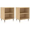 vidaXL sengeborde 2 stk. 40x30x50 cm konstrueret tr&aelig; sonoma-eg