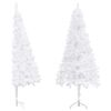 vidaXL kunstigt juletr&aelig; til hj&oslash;rne 240 cm PVC hvid