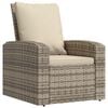 vidaXL positionsstol med hynder polyrattan lysebrun
