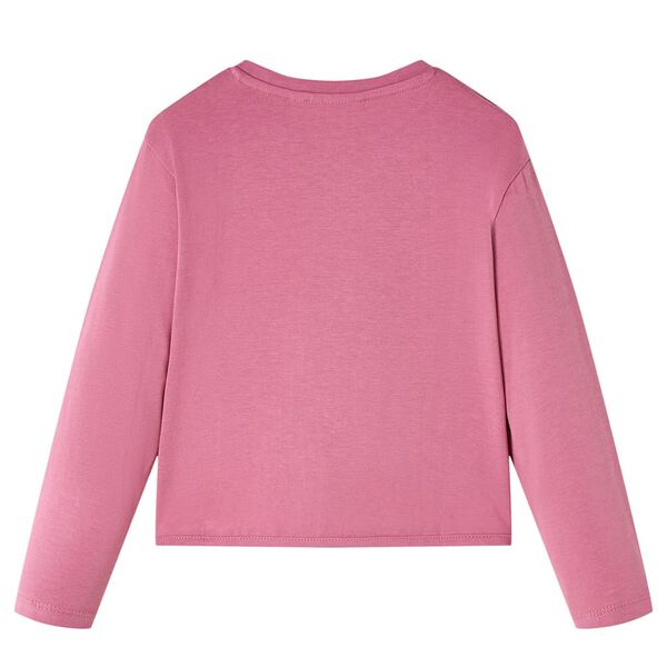 Lang&aelig;rmet T-shirt til b&oslash;rn str. 92 cm pink