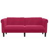 vidaXL 2-personers sofa velour vinrød