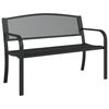 vidaXL haveb&aelig;nk 119 cm st&aring;l sort