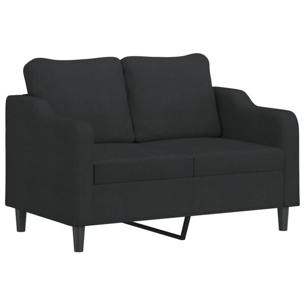 vidaXL 2-personers sofa 120 cm stof sort