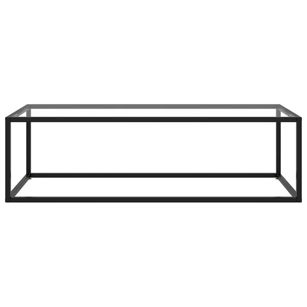 vidaXL sofabord 120x60x35 cm h&aelig;rdet glas sort