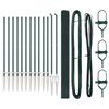 vidaXL Svejset tr&aring;dhegn med spidser 25 x 1,5 m (B x H) PVC-belagt St&aring;l