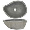 vidaXL h&aring;ndvask (37-46) x (29-36) cm oval flodsten