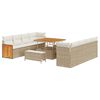 vidaXL Havesofa S&aelig;t med pude 11 pcs Beige og creme