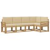 vidaXL Udend&oslash;rs sofagruppe med pude 5 pcs Hvid og Beige