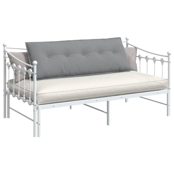 vidaXL Rygpude Lysegr&aring; 140 x 19 x 50 cm Stof