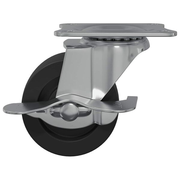 vidaXL Hjul 12 pcs Sort og s&oslash;lv 50,7 x 50,7 x 24,4 mm Jern og nylon