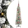 vidaXL Kunstigt juletr&aelig; Hvid 120 cm PVC og metal og plast