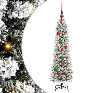 vidaXL Kunstigt juletr&aelig; Hvid 120 cm PVC og metal og plast